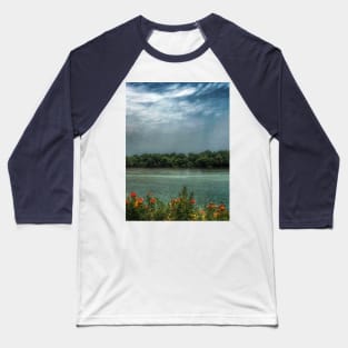 Picturesque scenic tranquil landscape of Danube river Baseball T-Shirt